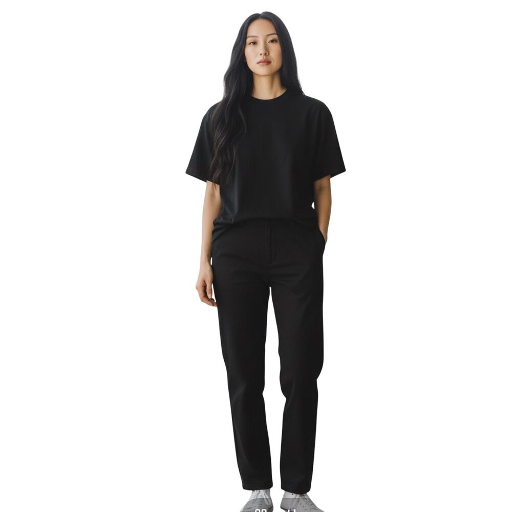 Sundry NWT Classic Elevated Essential Minimalist Black Tee in Pima Cotton Size M